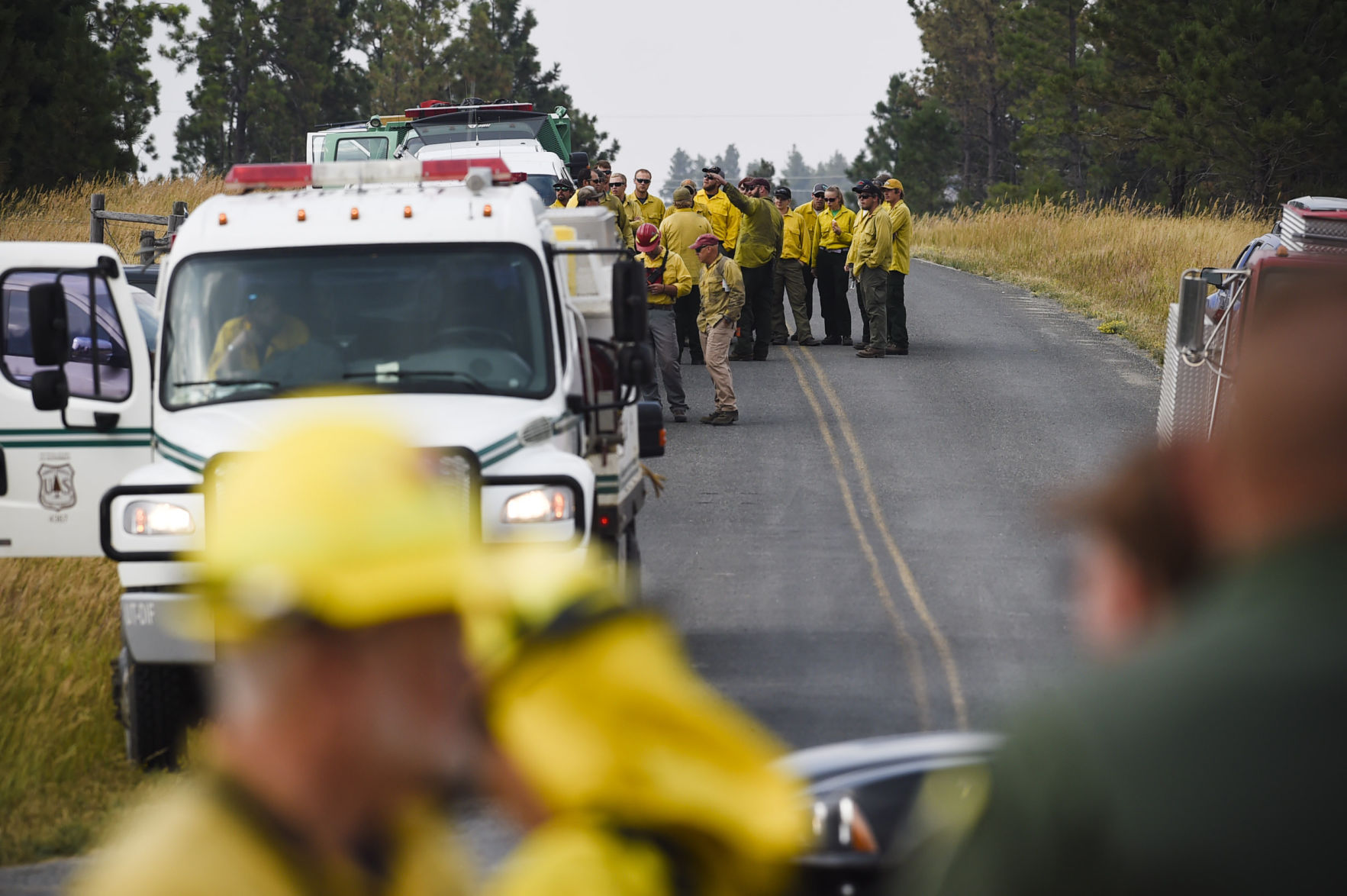 Roughly one hundred personnel and multiple aircraft help battle a lightening caused fire south of Helena Thursday afternoon.